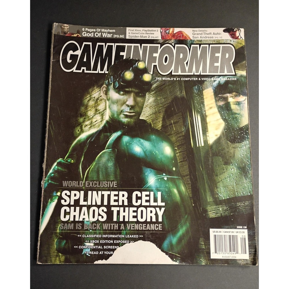 Game Informer Issue 136 August 2004 Illustrated Splinter Cell Chaos Theory